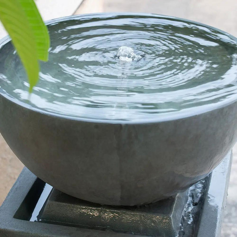 Zen Bowl Water Fountain, Outdoor Bird Feeder / Bath Fountains, Relaxing Water Feature For Garden by Unique Piece Furniture