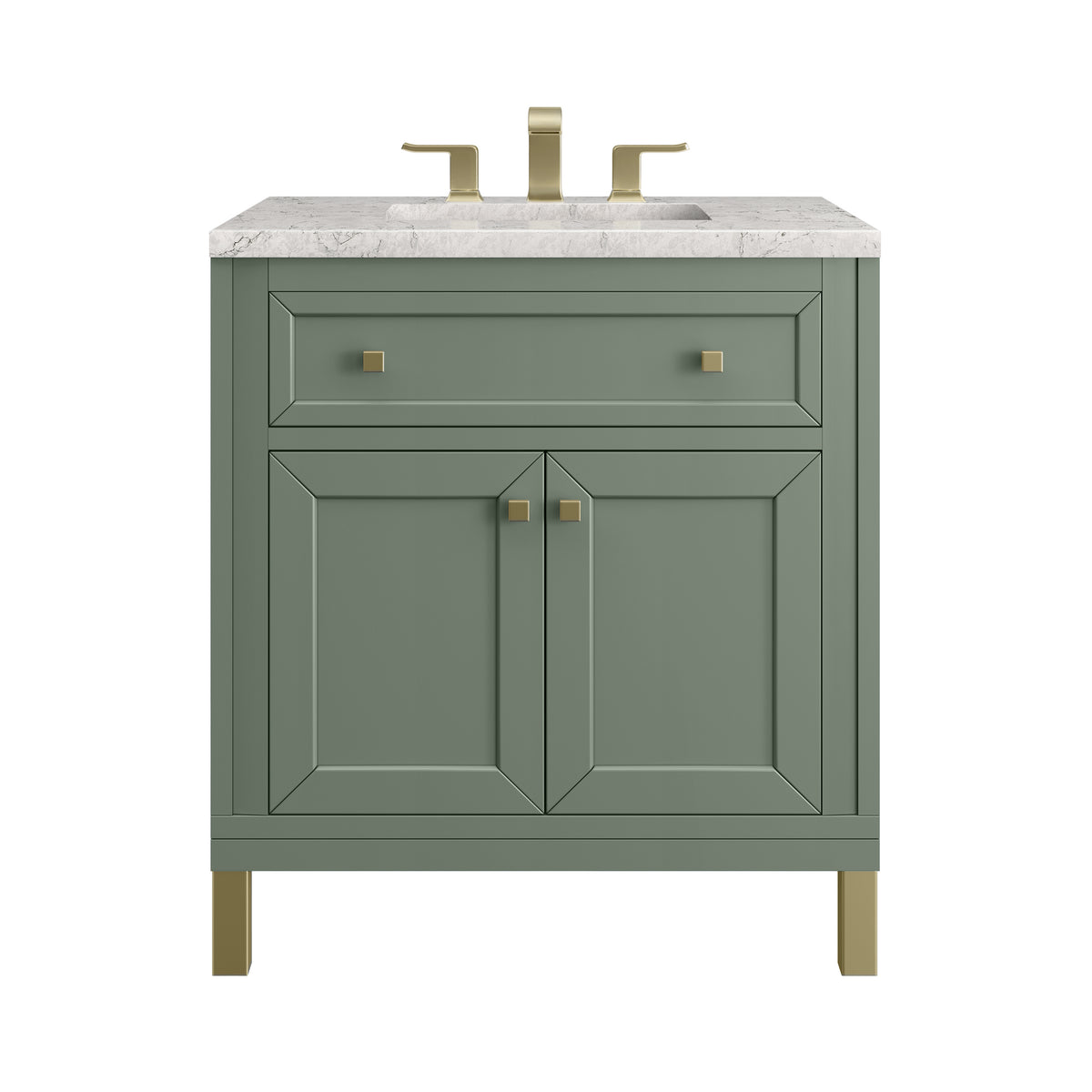 James Martin Chicago 30" Single Bathroom Vanity, Smokey Celadon, view 40