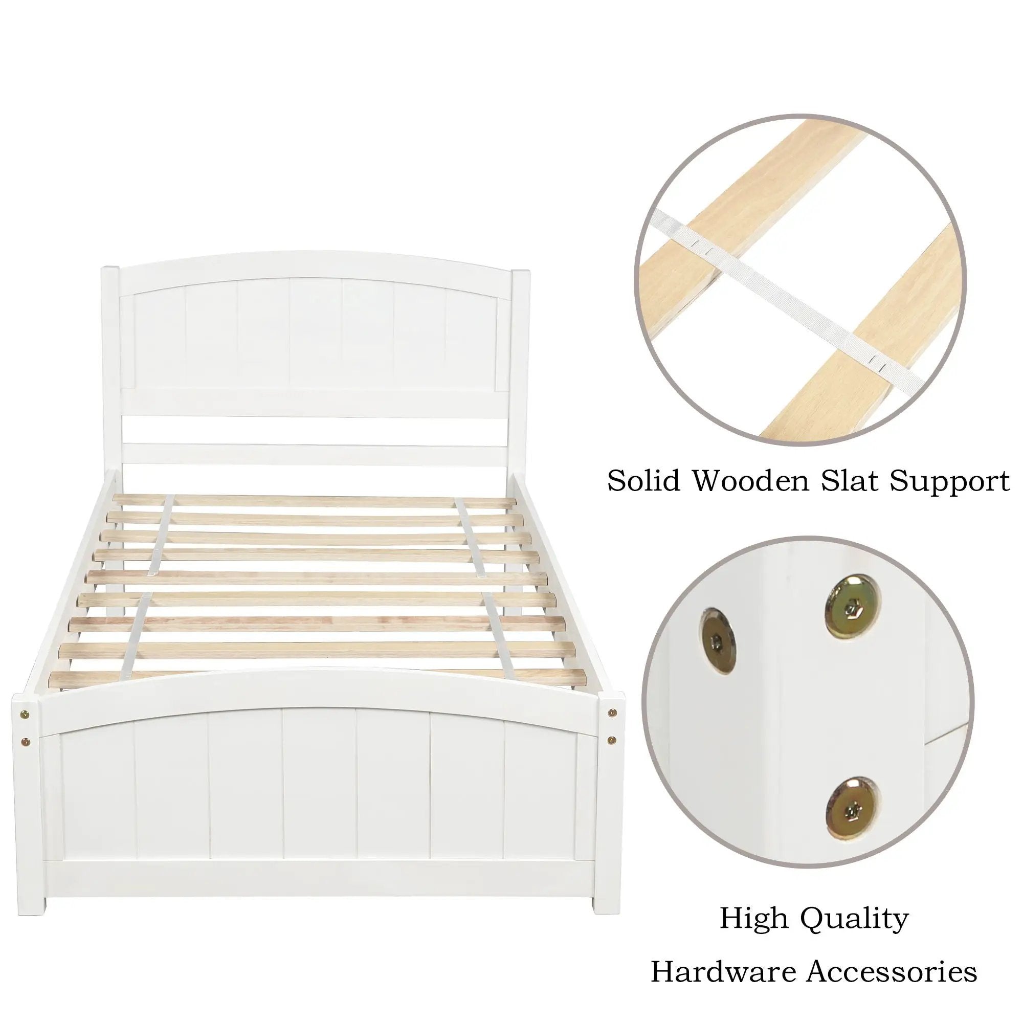 Platform Bed & Headboard, Footboard And Wood Slat Support by Unique Piece Furniture