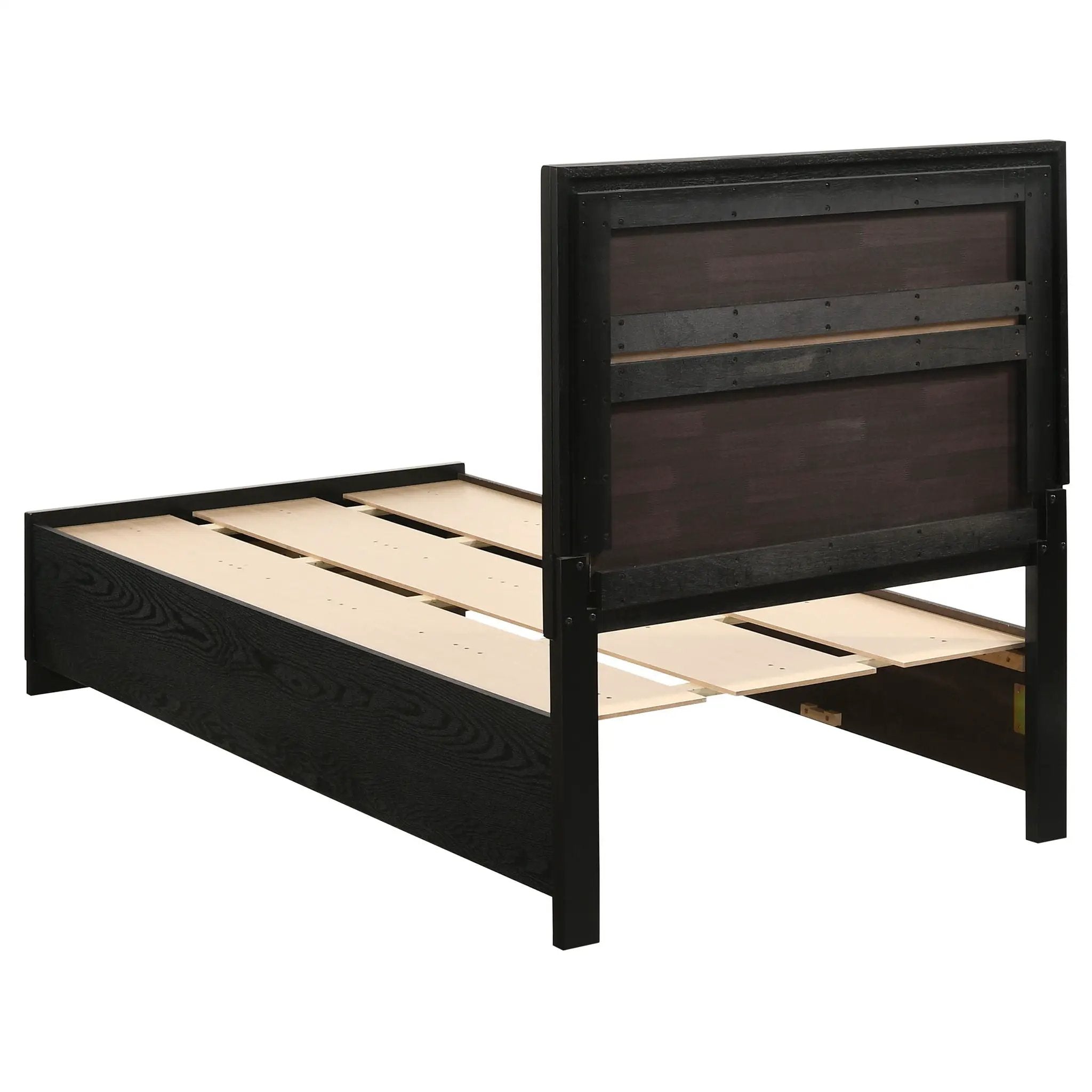Miranda 51-inch Wood Twin Storage Panel Bed Black by Unique Piece Furniture