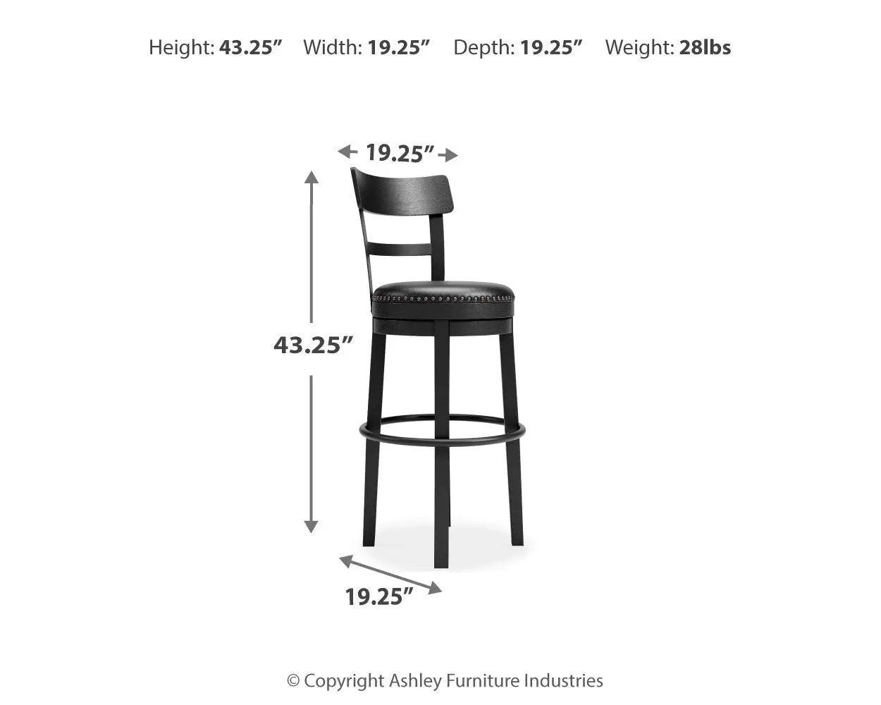 Valebeck - Tall Upholstered Swivel Barstool by Unique Piece Furniture