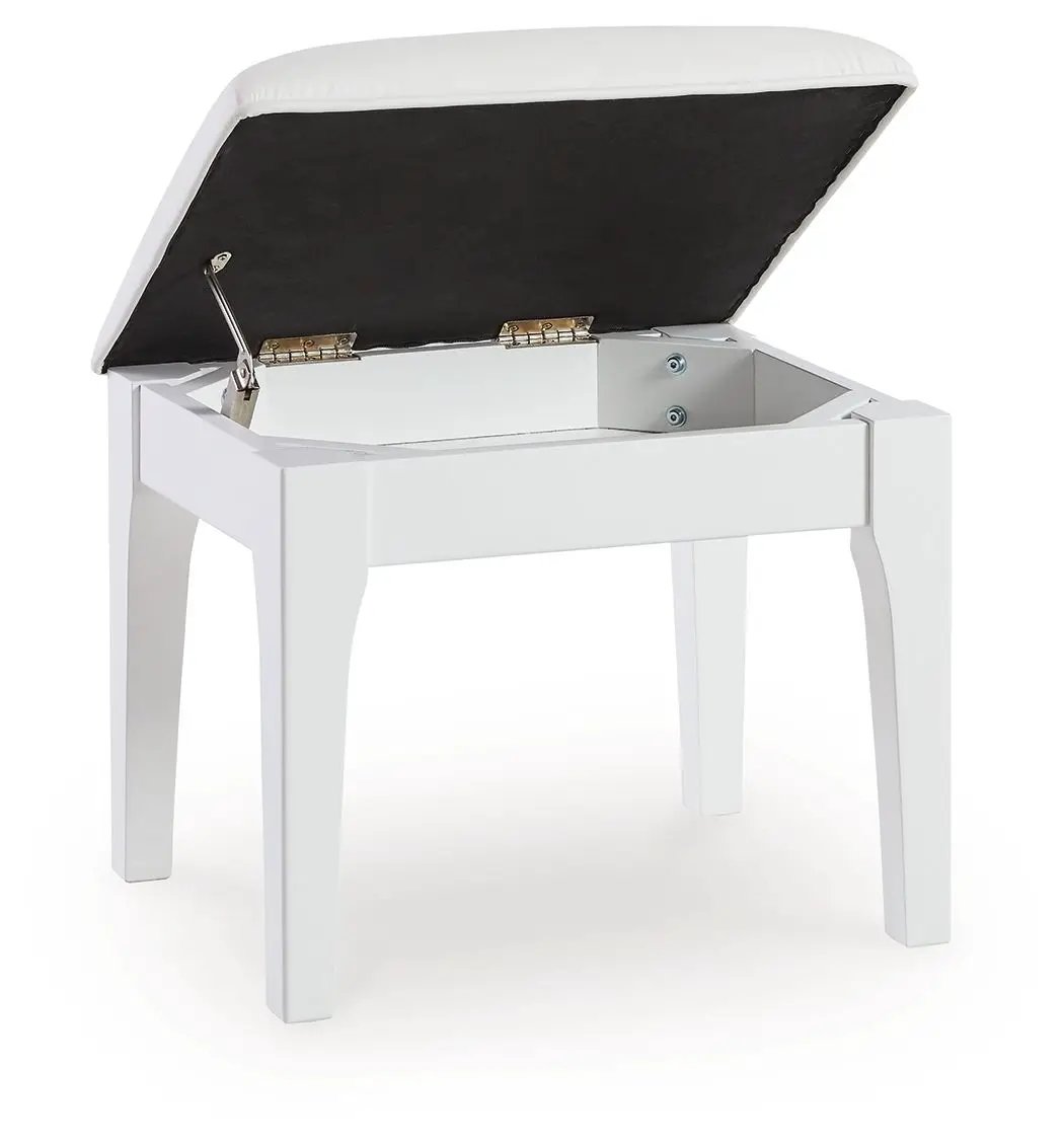 Chalanna - Vanity Stool - White by Unique Piece Furniture