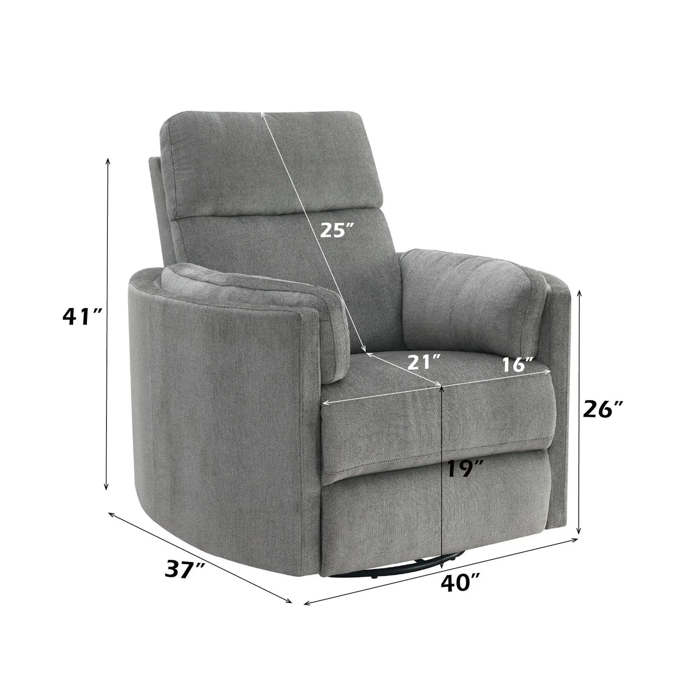 Sagen - Glider Recliner With Swivel by Unique Piece Furniture