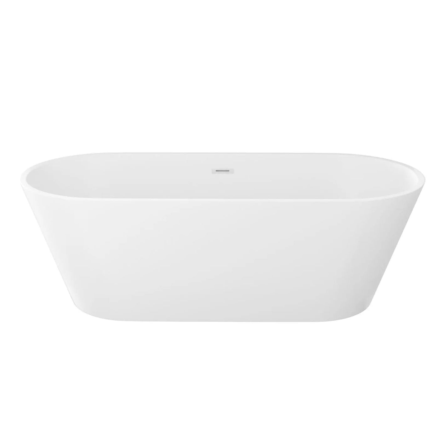 Gloss Freestanding Bathtub With Drain, Stand Alone Soaking Tub by HouseOfZazla