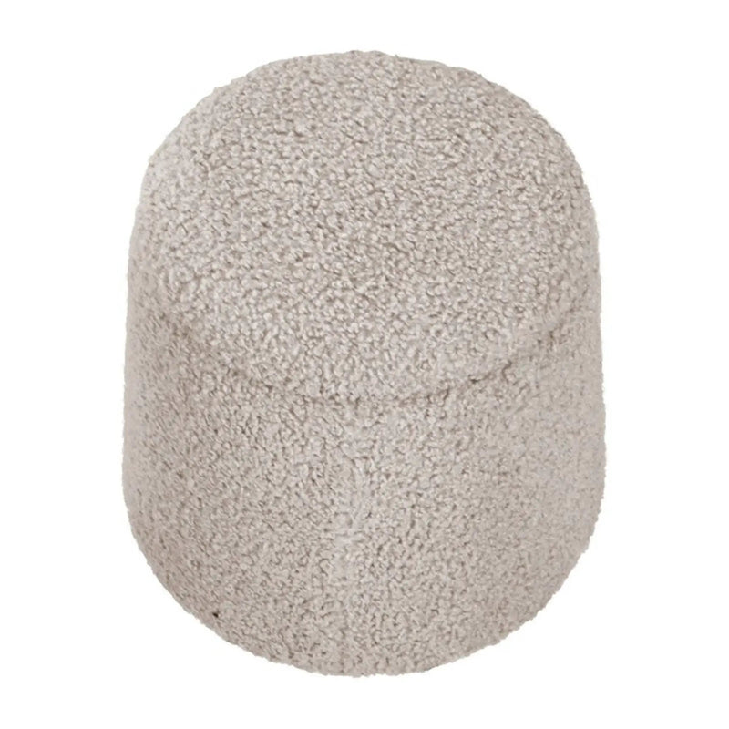 Elegant Round Storage Ottoman Upholstered by HouseOfZazla