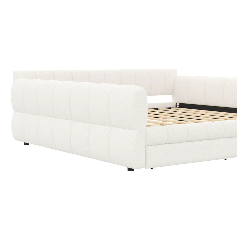 Upholstered Platform Bed With USB Charging And 2 Storage Drawers by HouseOfZazla