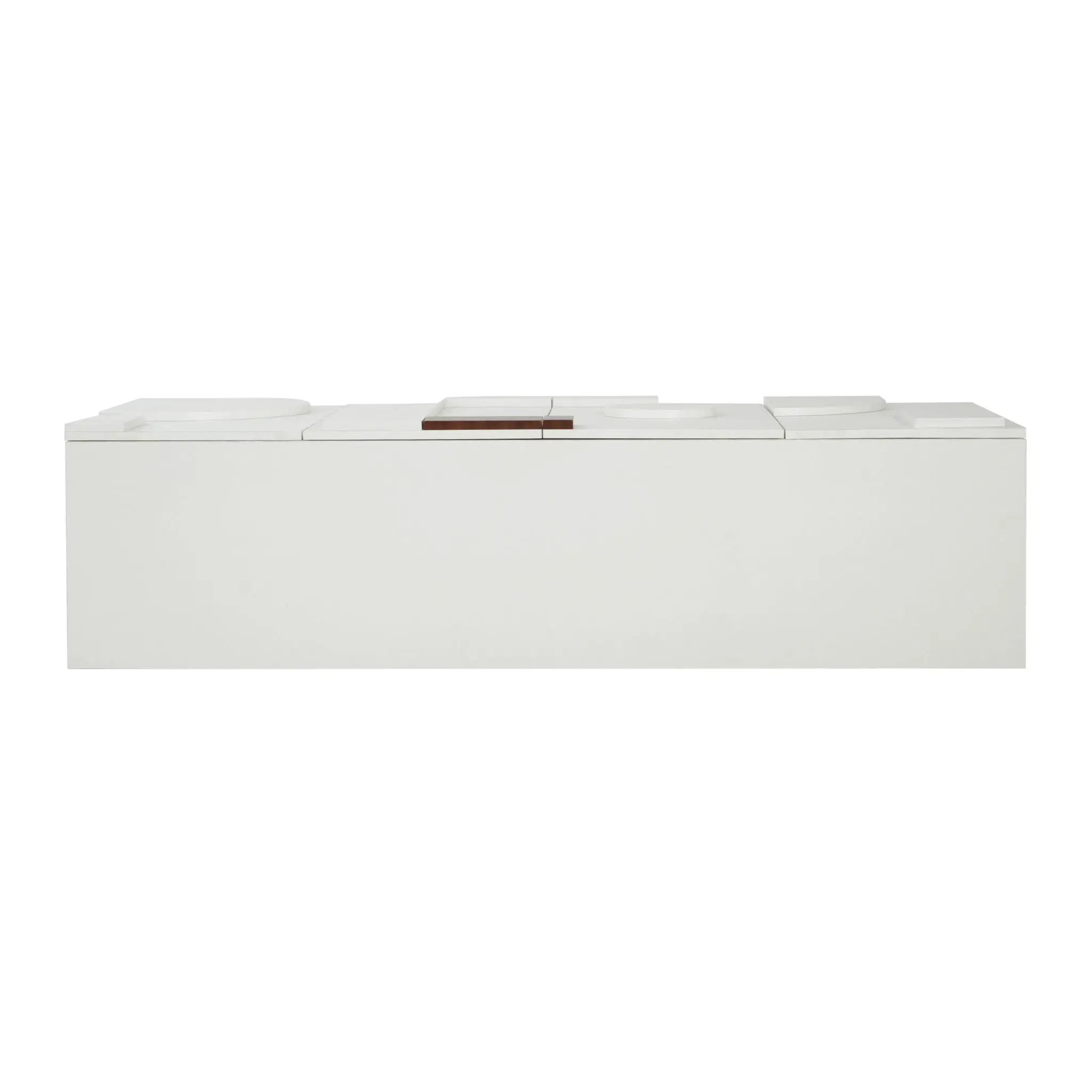 Sideboard Buffet Cabinet Wide Storage Unit With 4 Doors & Adjustable Shelves - White