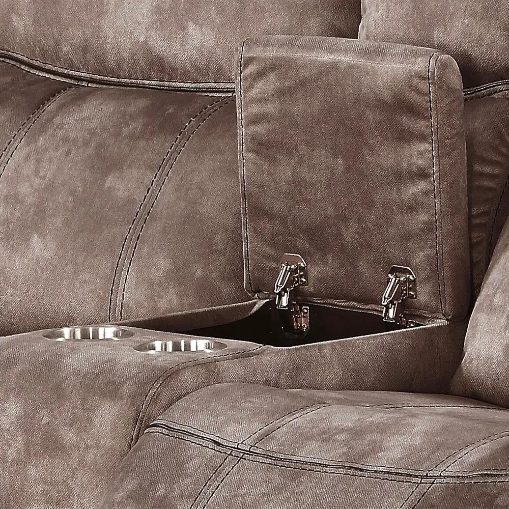 Zubaida - Loveseat w/USB Dock & Console (Glider & Motion) by Unique Piece Furniture