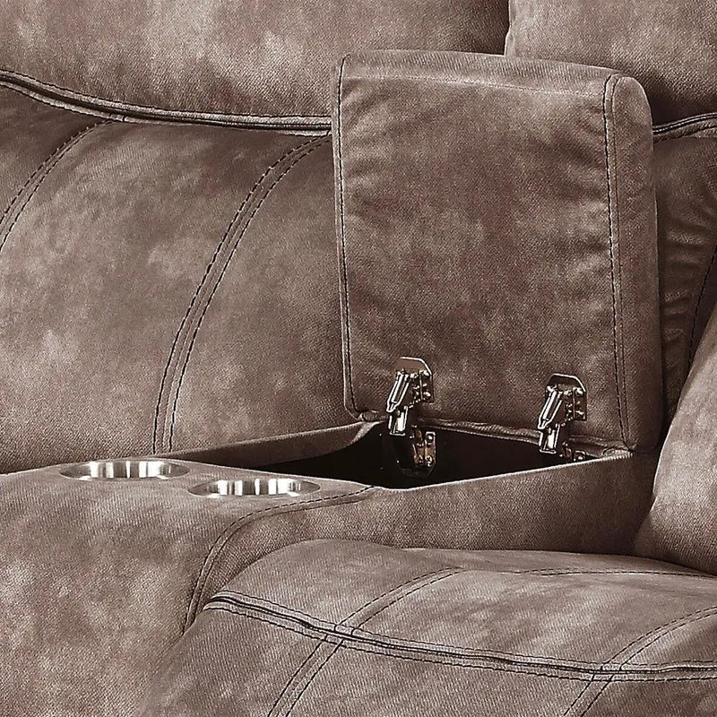Zubaida - Loveseat w/USB Dock & Console (Glider & Motion) by Unique Piece Furniture