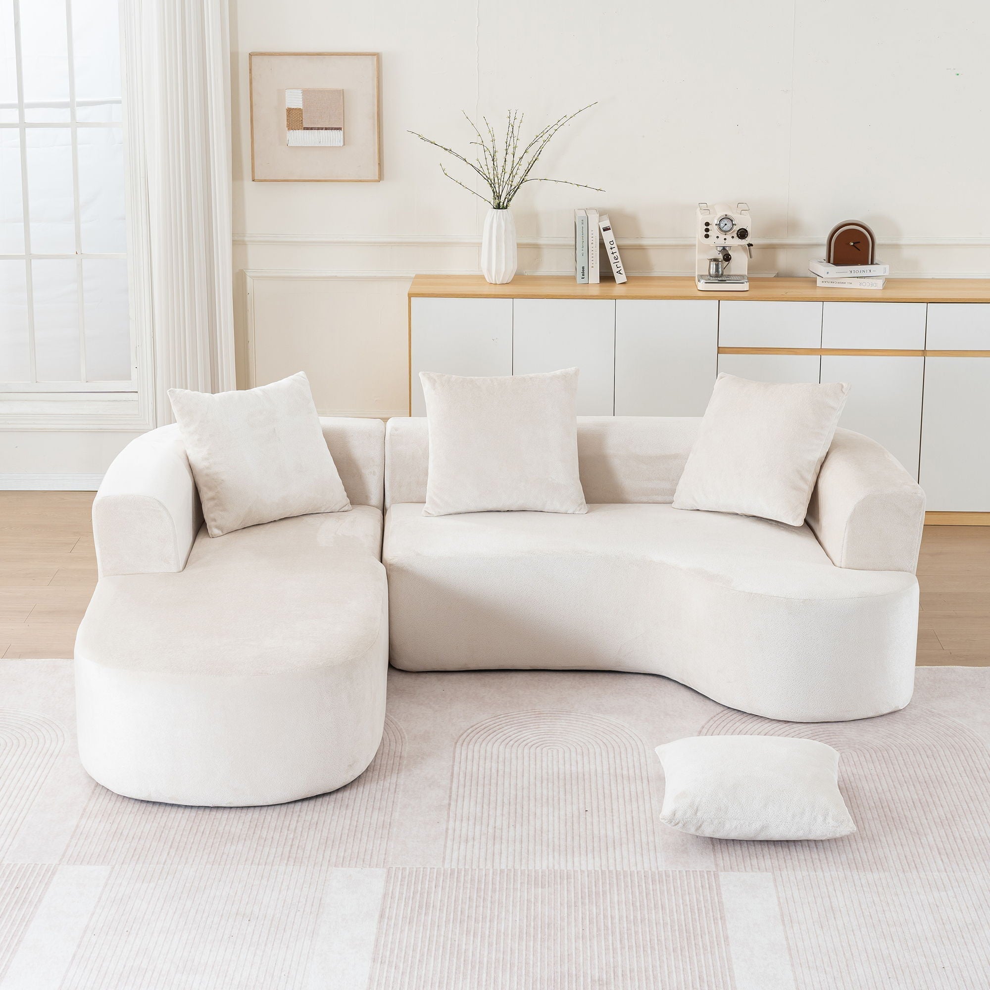 Modular Sectional Sofa With L Shape Chaise With Deep Seat by HouseOfZazla