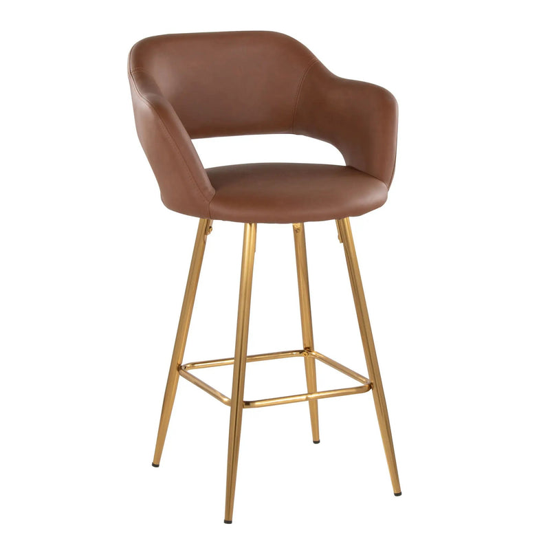 Margarite - Contemporary Fixed Height Counter Stool With Footrest (Set of 2) With Square by Unique Piece Furniture