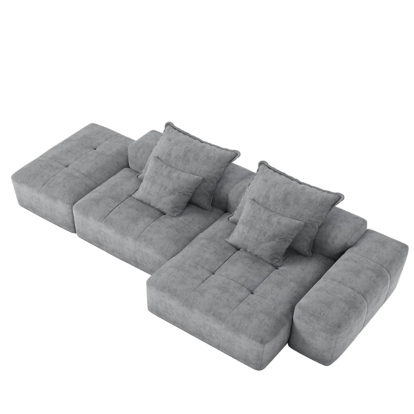 Modern Oversized DIY Combination Modular Sectional Sofa With Pillows by HouseOfZazla