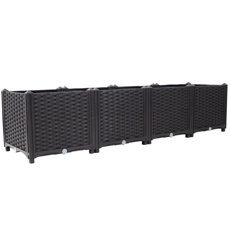 Deep Raised Garden Bed Plastic Planter Boxes by HouseOfZazla