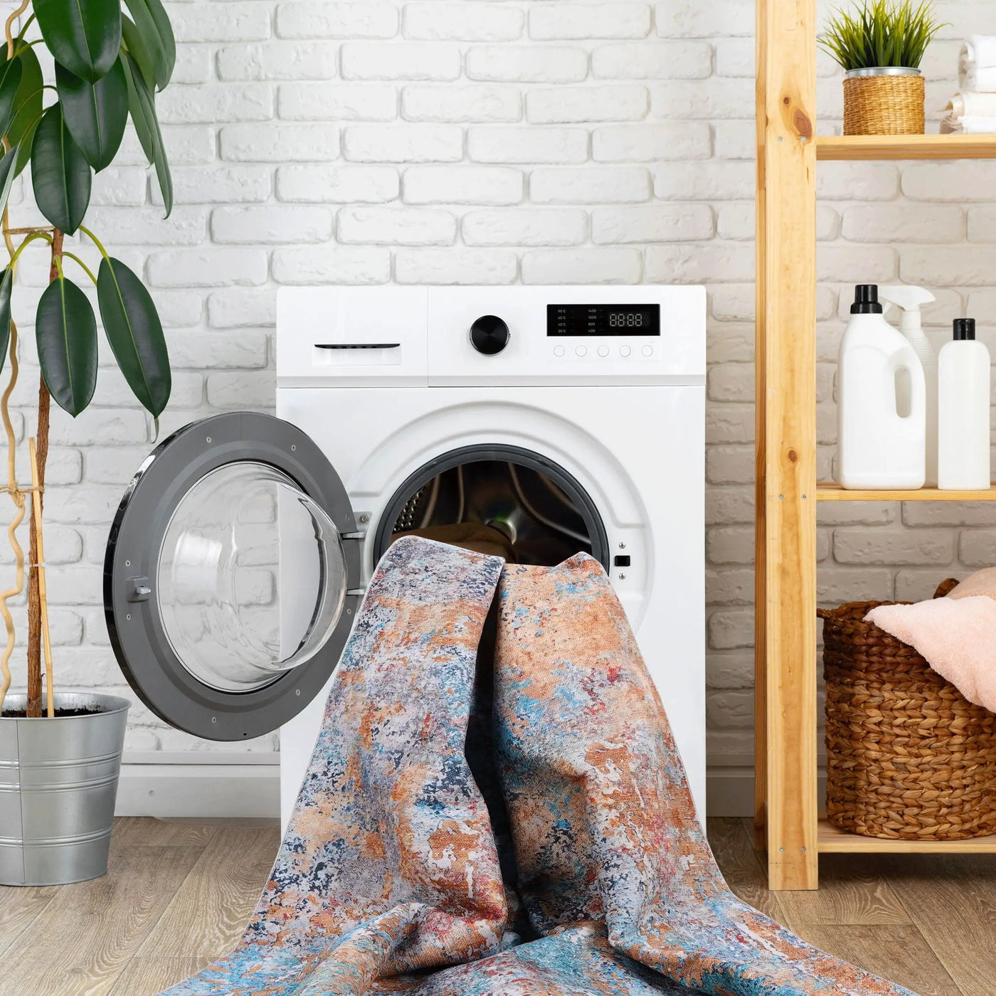 Maval - Abstract Washable Area Rug by HouseOfZazla