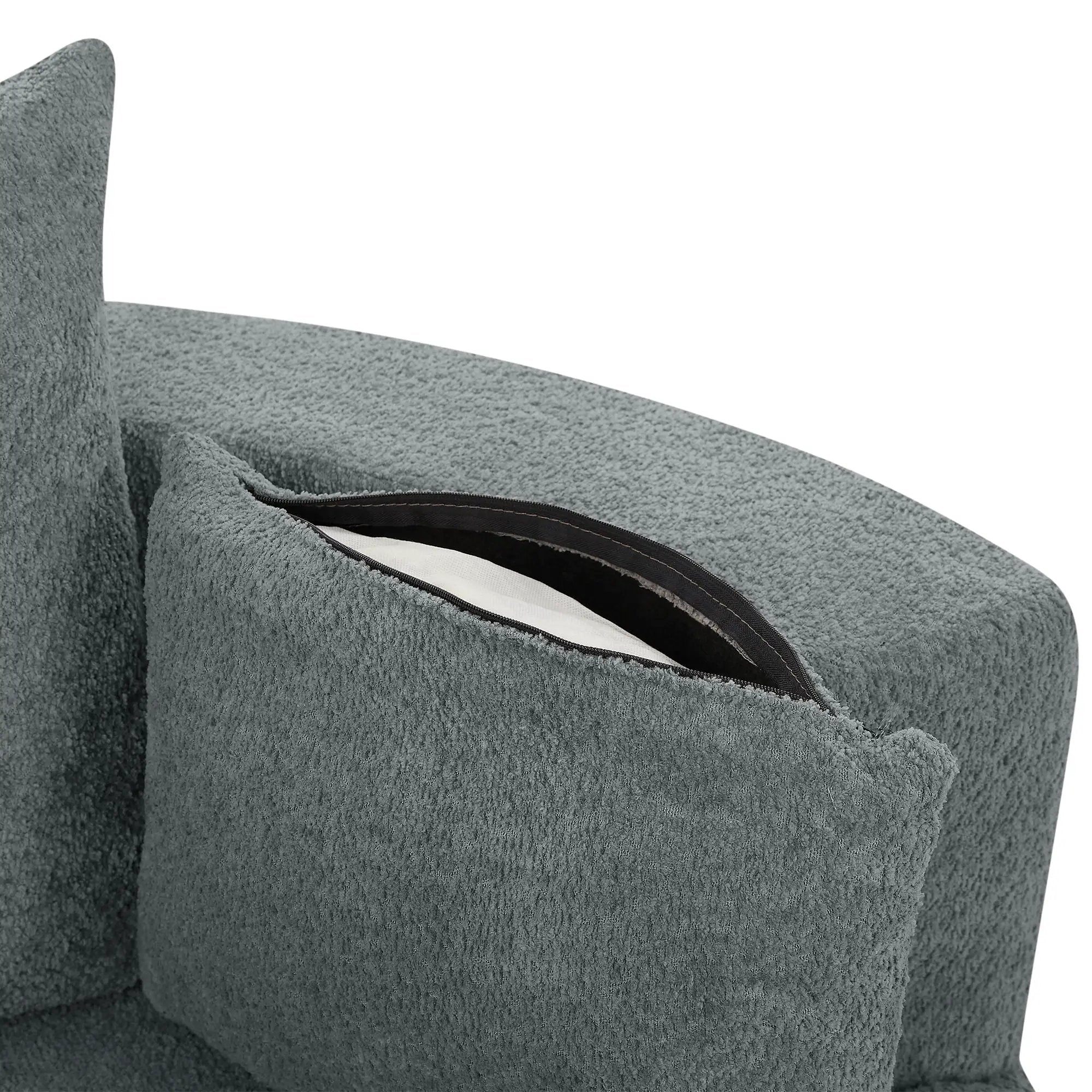 360° Swivel Accent Barrel Chair With 3 Removable Pillows For Living Room by HouseOfZazla