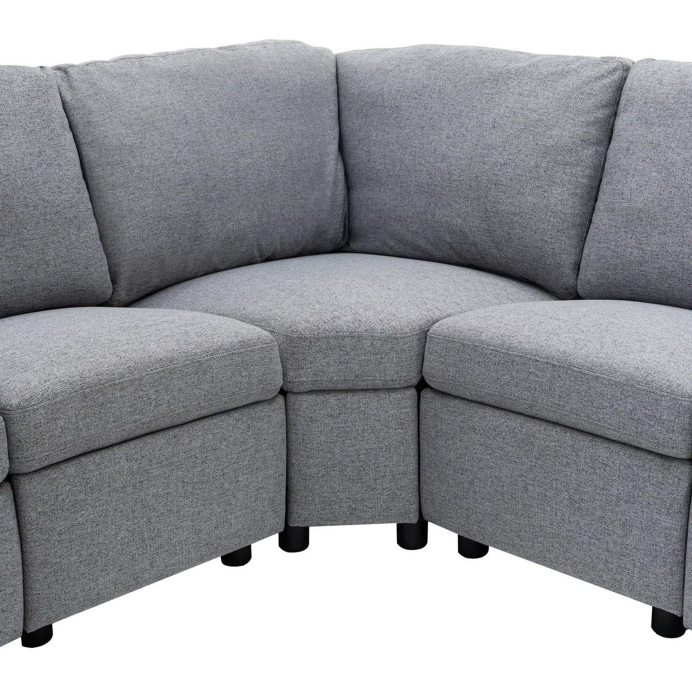 Power Recliner Sectional Sofa Home Theater Reclining Sofa With Two USB Ports, Two Storage Drawers For Living Room by HouseOfZazla