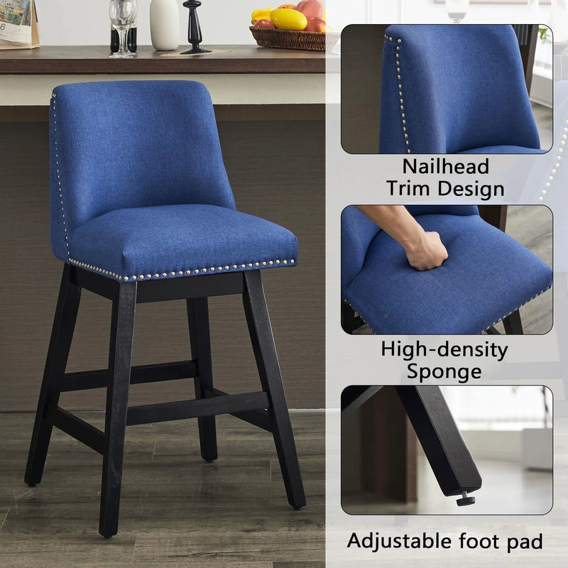 Upholstered Swivel Bar Stool by Unique Piece Furniture