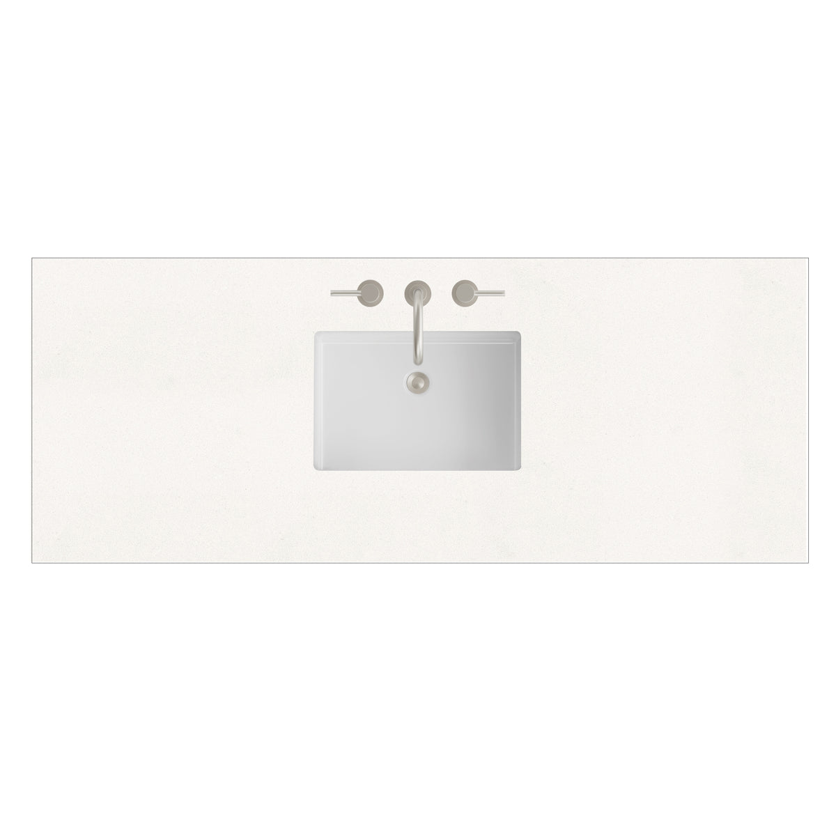James Martin 60" Single Vanity Top with White Zeus countertop