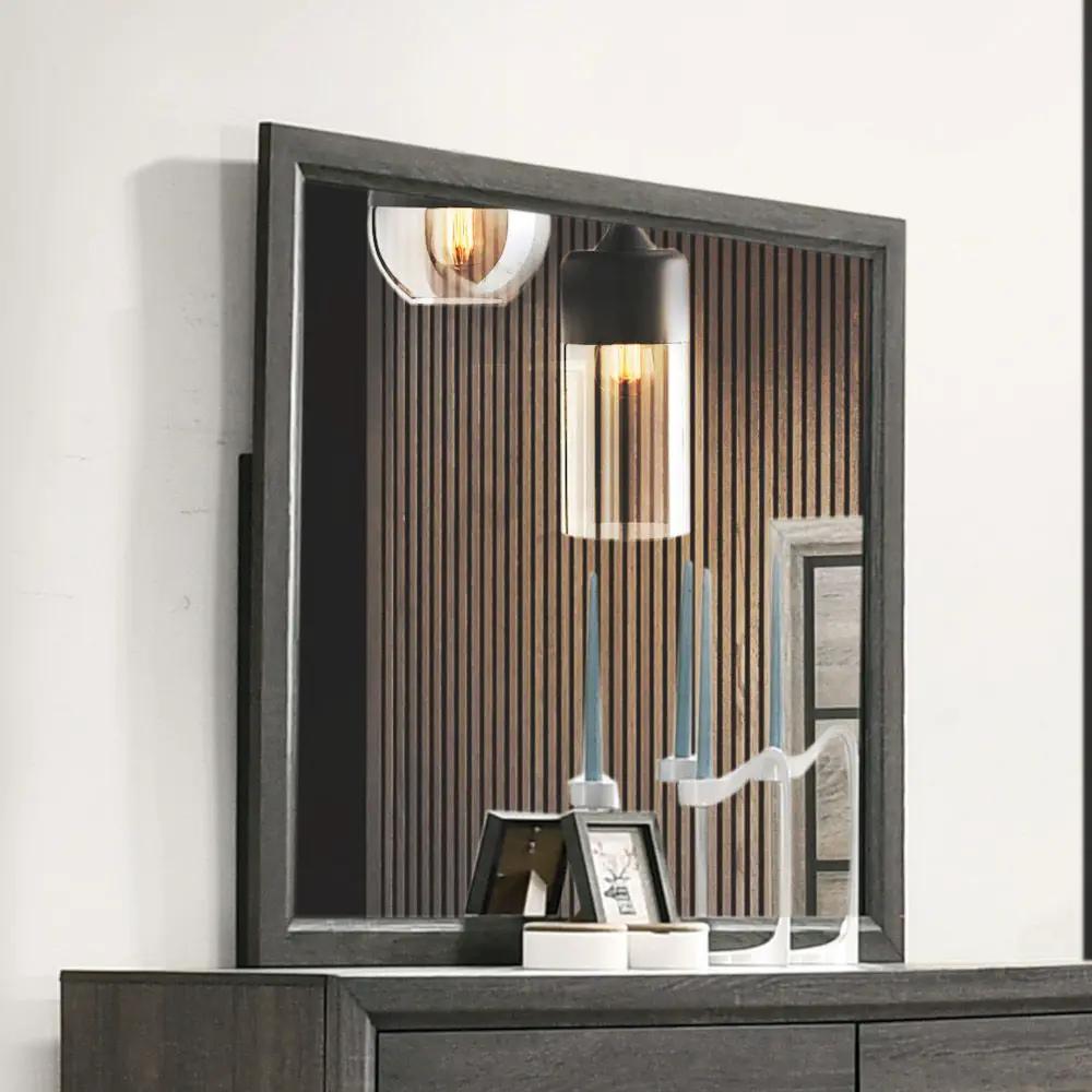 Valdemar - Mirror - Weathered Gray by Unique Piece Furniture