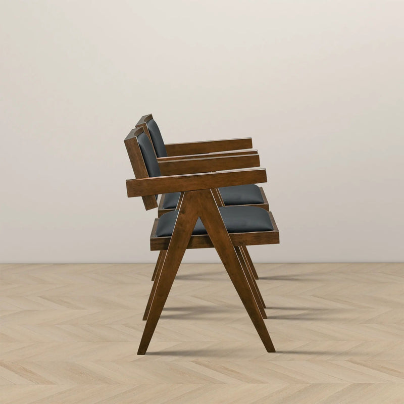 Athena - Dining Chair (Set of 2) - Black / Brown by Unique Piece Furniture