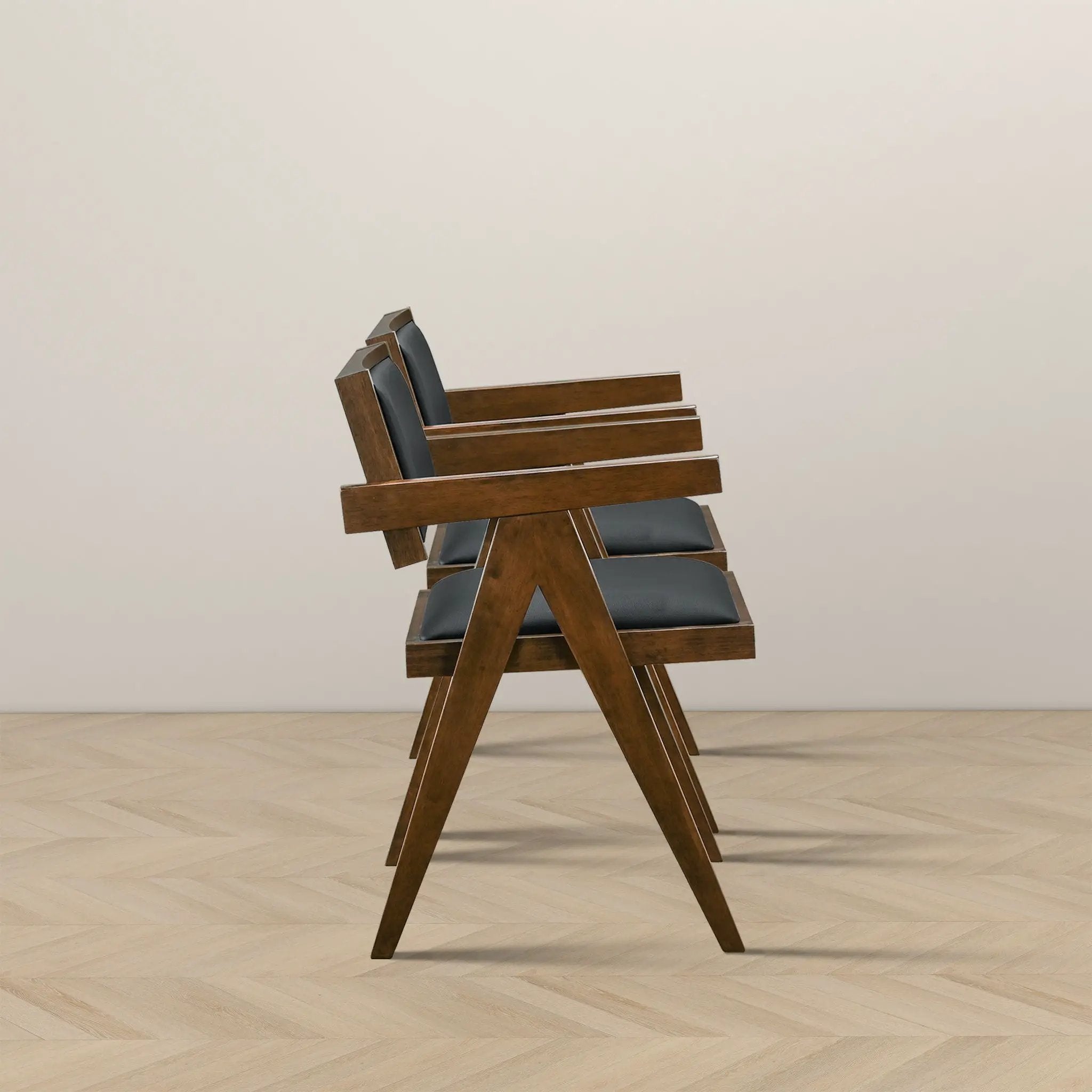 Athena - Dining Chair (Set of 2) - Black / Brown by HouseOfZazla