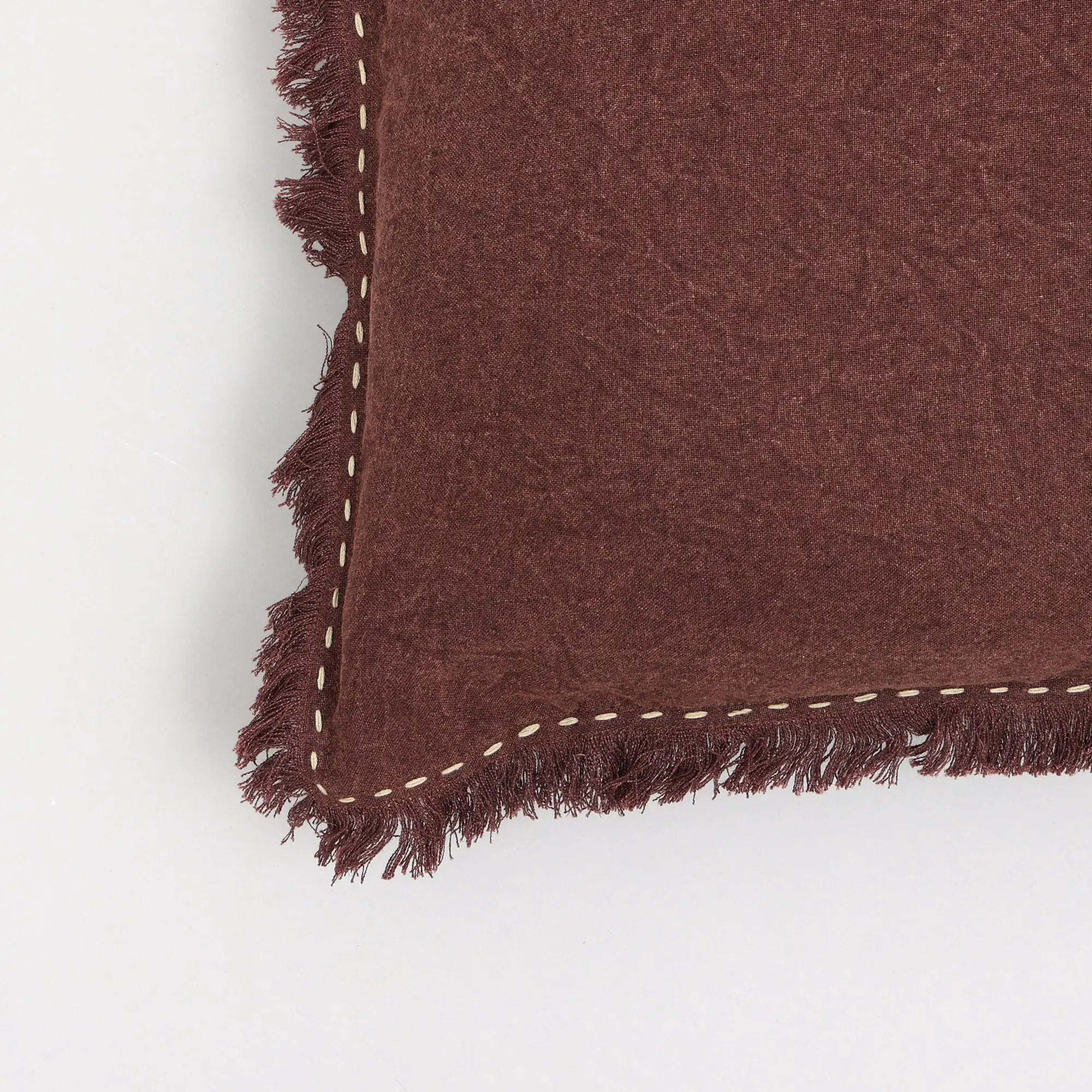 The Handwoven Fringe Cotton-Linen Pillow by HouseOfZazla