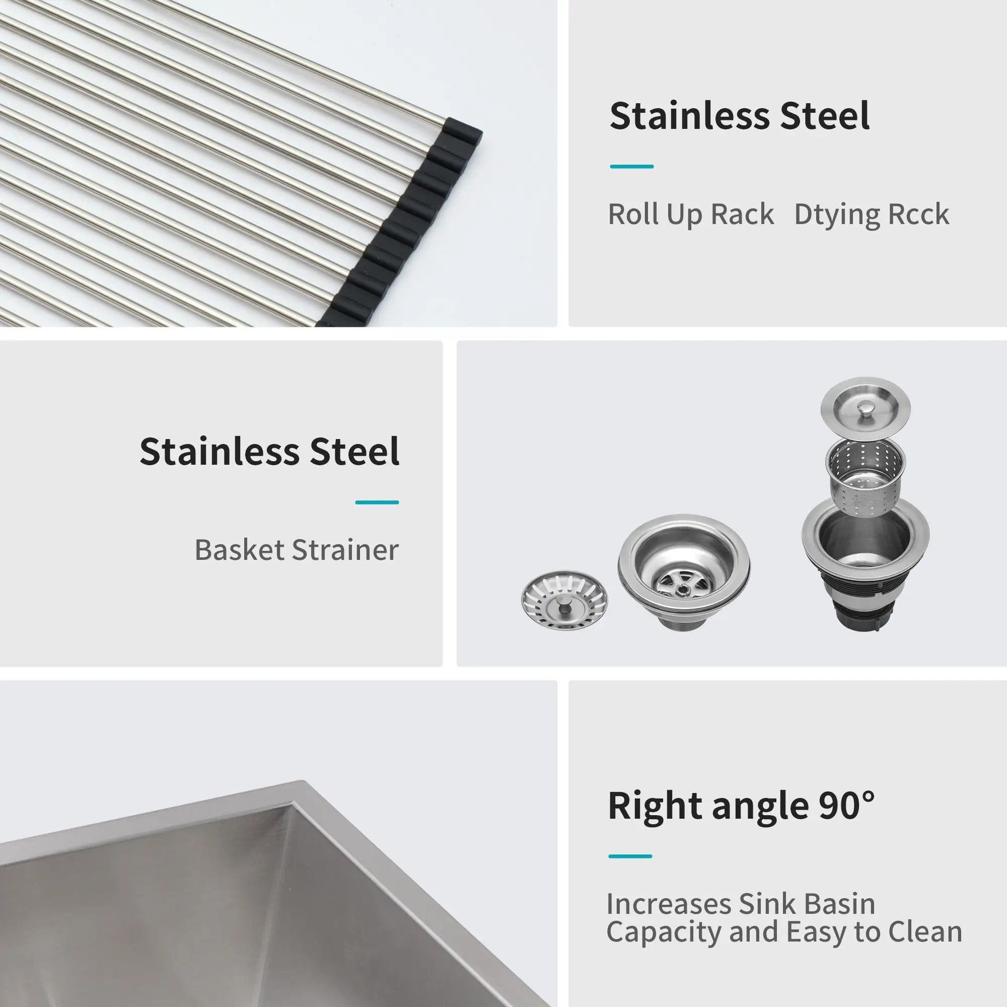 Modern Double Bowl Undermount Sink Design With 10" Deep Basins by HouseOfZazla