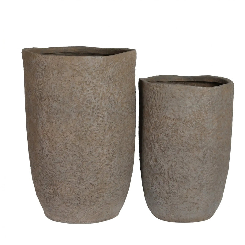 Round Concrete Planter Set of 2 by HouseOfZazla
