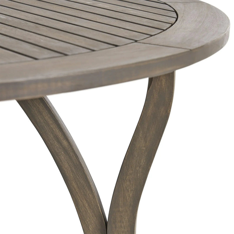 Hermosa Outdoor Acacia Wood Circular Dining Table by HouseOfZazla