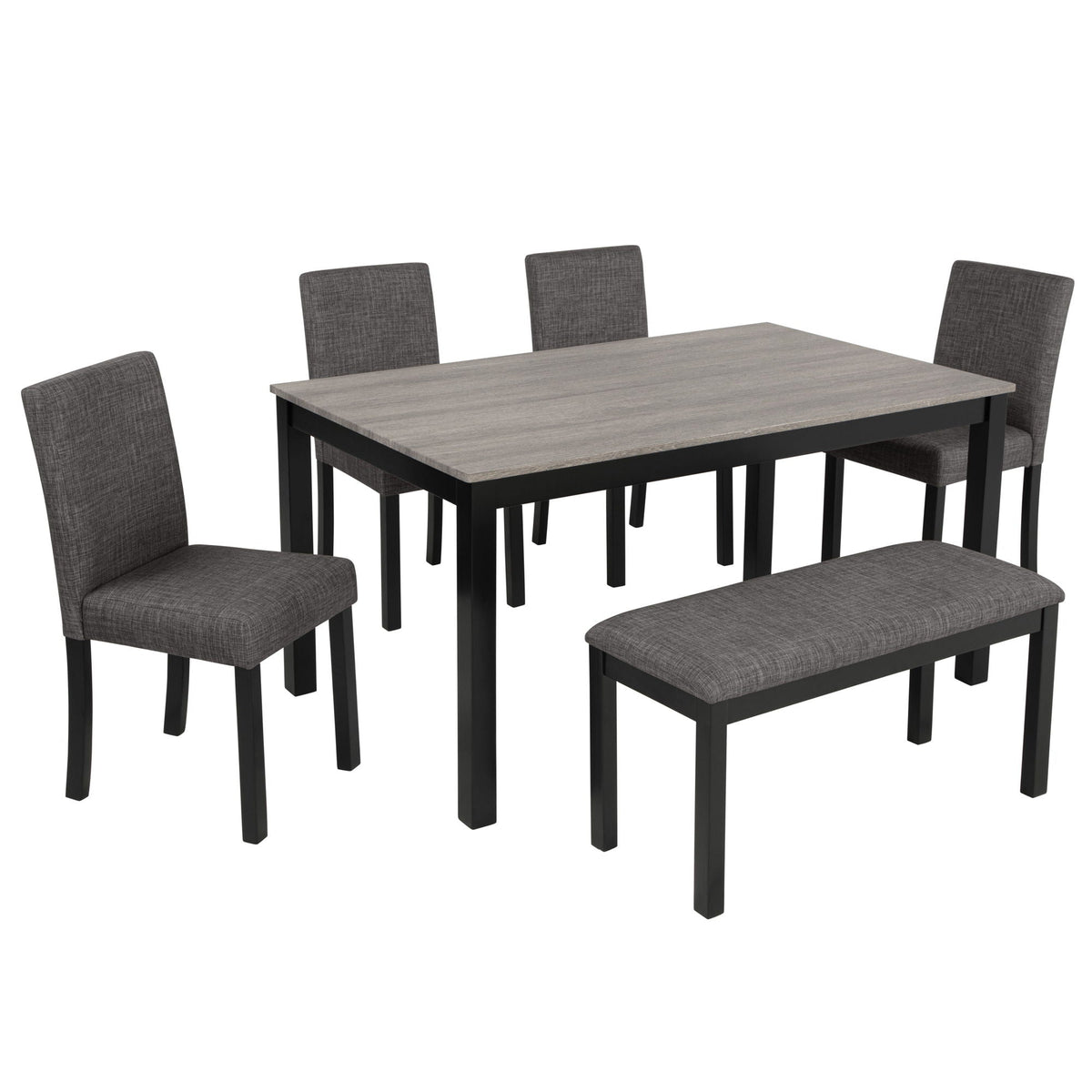 Modern Dining Table Set With Upholstered Chairs, photo 2 of 8