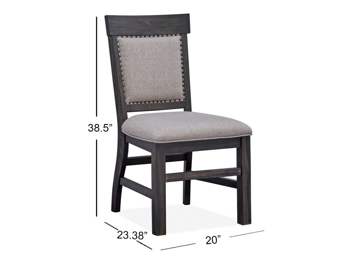 Bellamy - Dining Side Chair With Upholstered Seat & Back (Set of 2) - Peppercorn, photo 6 of 7