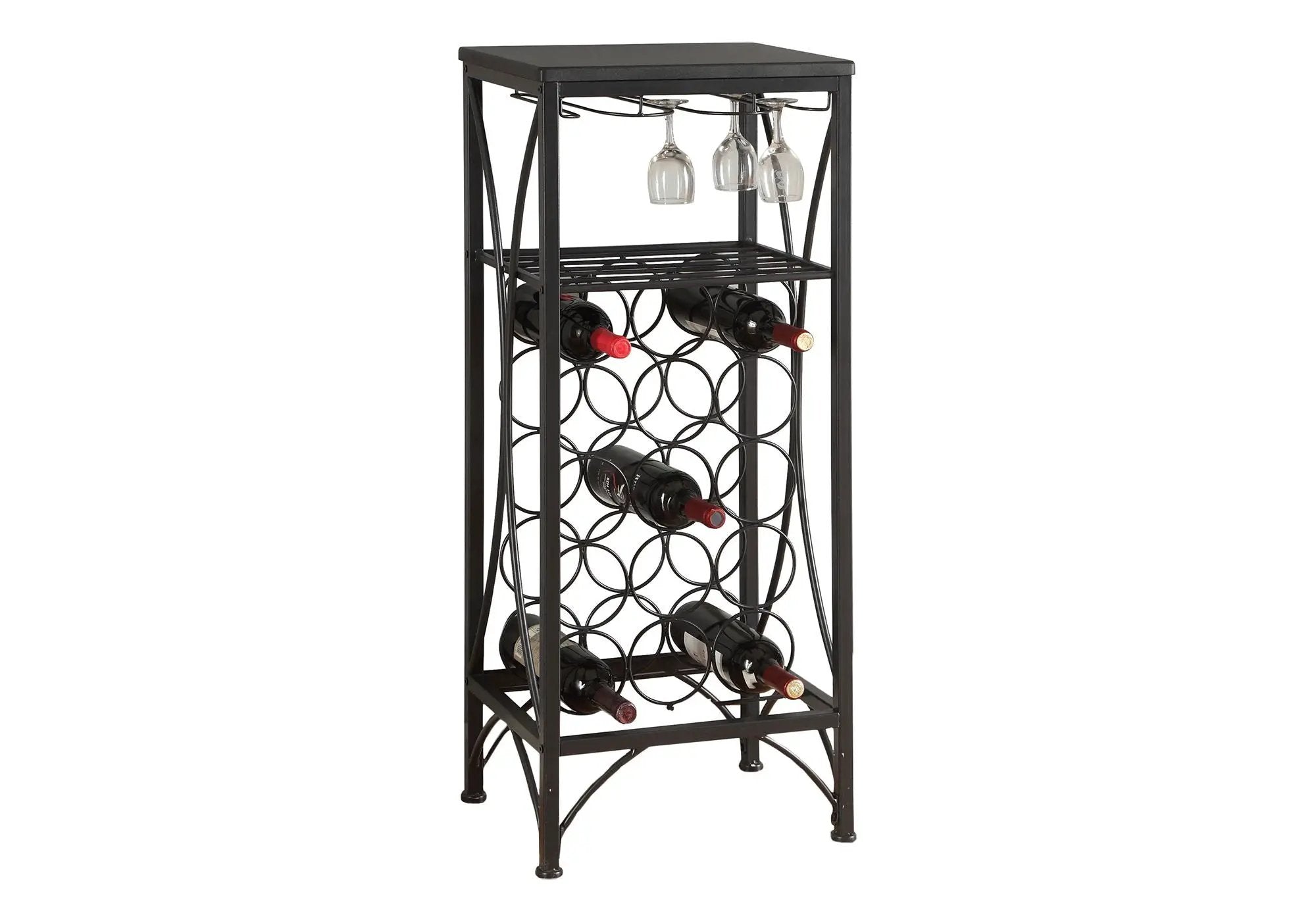 Home Bar, Wine Rack, Transitional - Black by Unique Piece Furniture