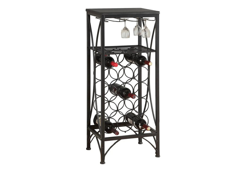 Home Bar, Wine Rack, Transitional - Black by Unique Piece Furniture