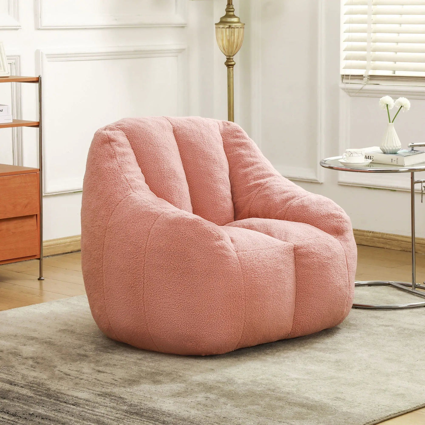 Comfy Bean Bag Chair With Memory Foam Filler, Tufted Soft by HouseOfZazla