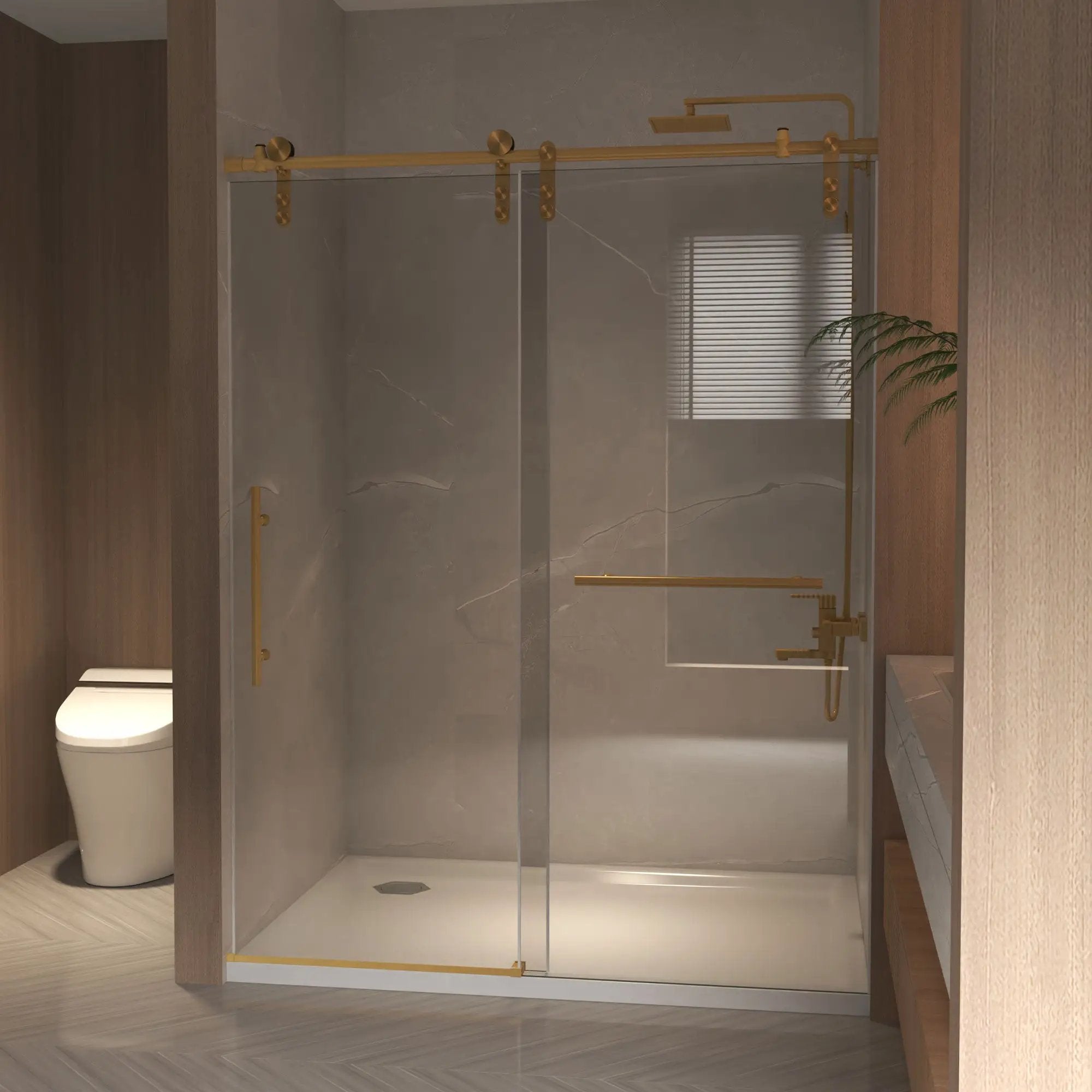 56-60" x 76" Frameless Sliding Shower Door by HouseOfZazla