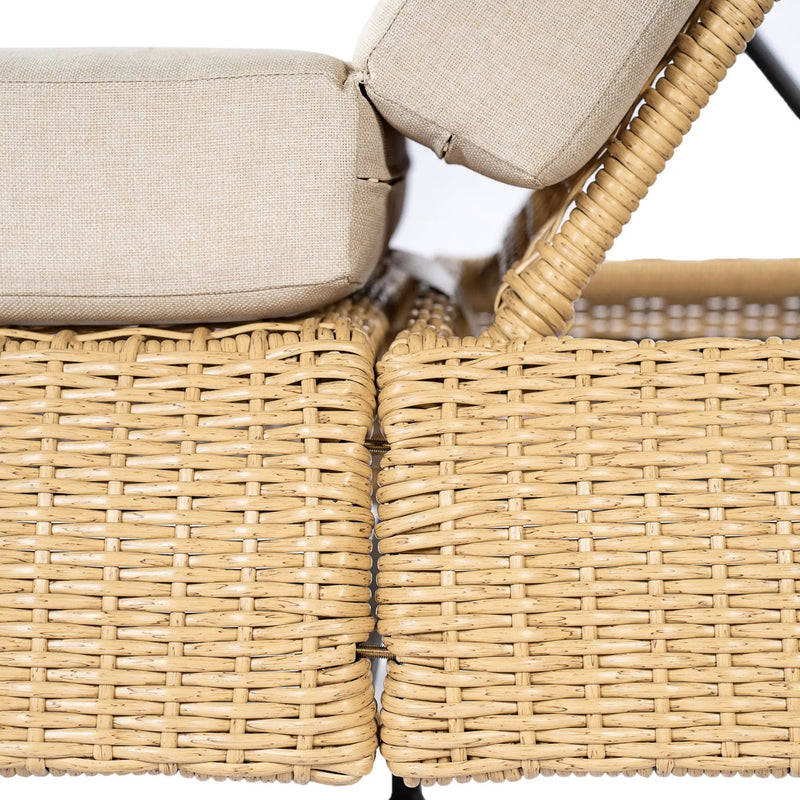 Adjustable Outdoor Wicker Chaise Lounge Chairs Set of 2 by HouseOfZazla