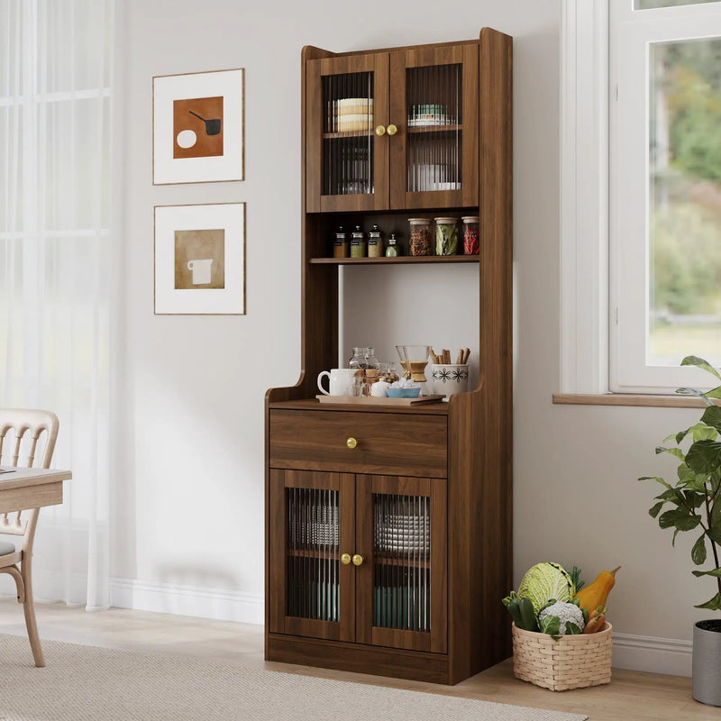 Kitchen Pantry Hutch Storage Cabinet Farmhouse Style by HouseOfZazla