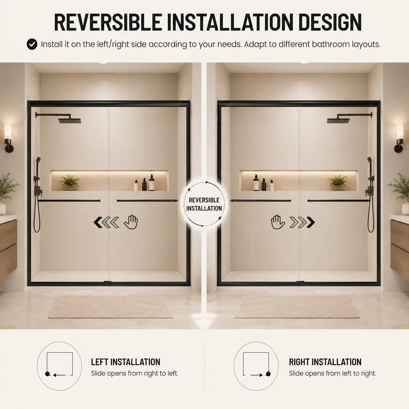 44-48" W x 74" H Framed Double Sliding Shower Door by HouseOfZazla