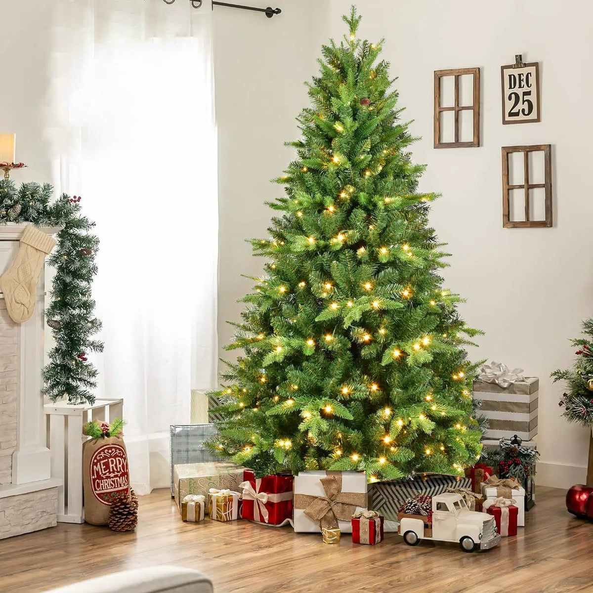 5ft Pre-Lit Christmas Tree with 250 Warm Lights, photo 3 of 10