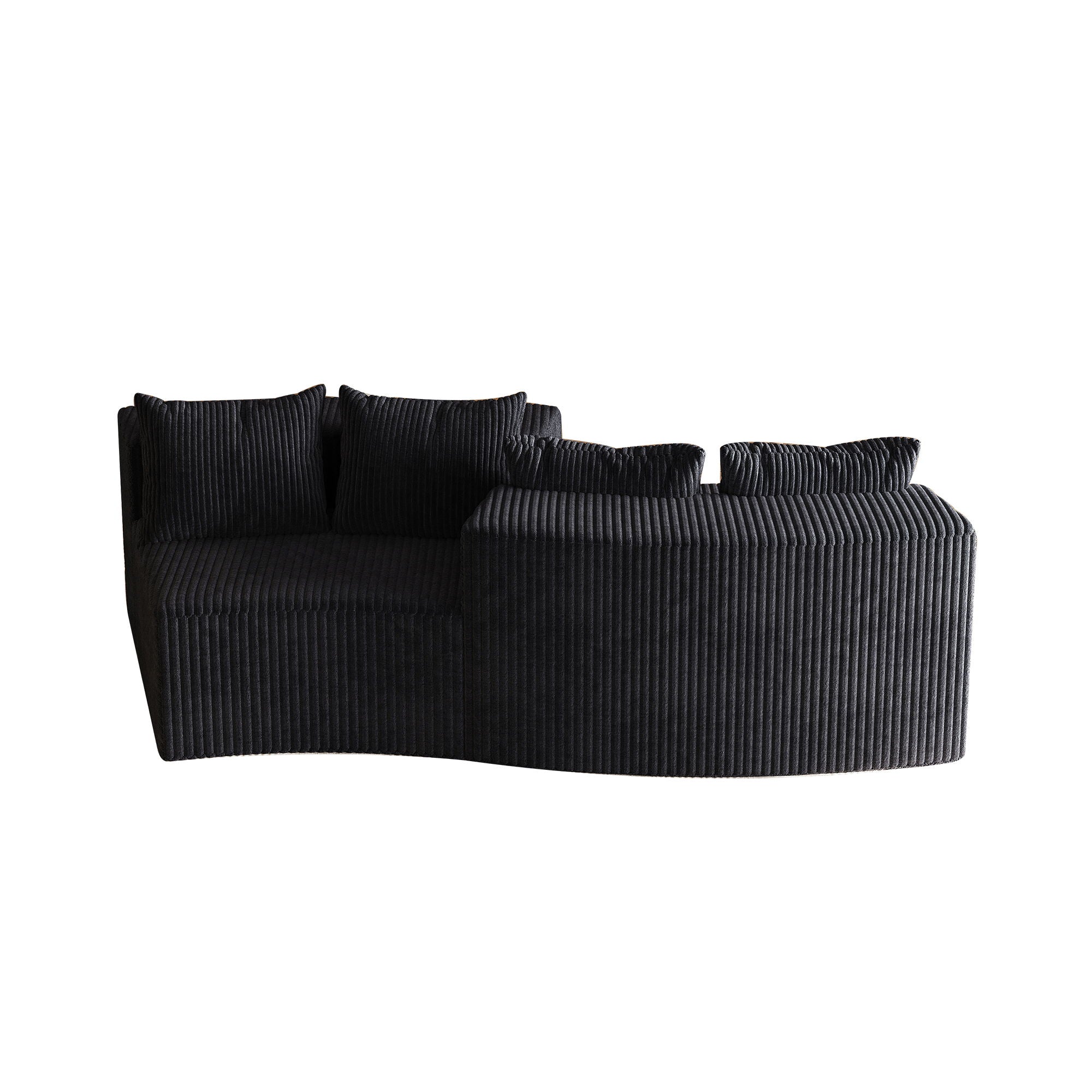 Curved Sectional Sofa With 4 Pillows, Modular Semi Circular Design by HouseOfZazla