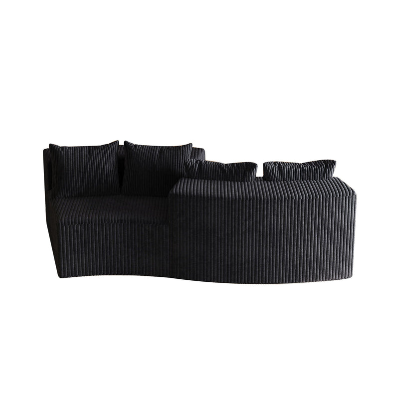 Curved Sectional Sofa With 4 Pillows, Modular Semi Circular Design by HouseOfZazla