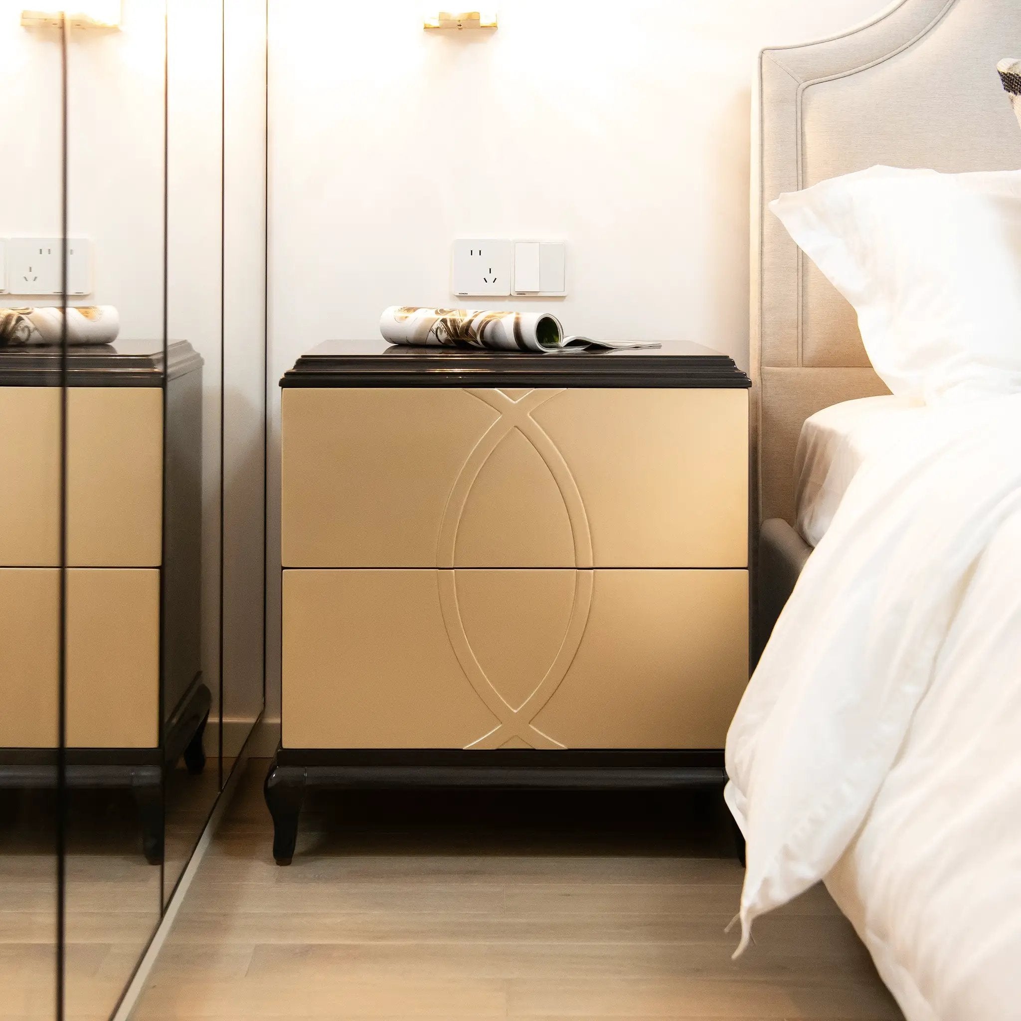 Verona 23" Wide Contemporary Glam Storage Side Table by HouseOfZazla