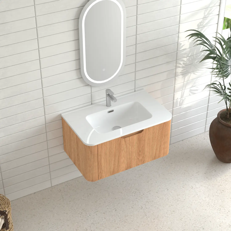 30-Inch Wall-Mounted Floating Solid Wood Bathroom Vanity by HouseOfZazla