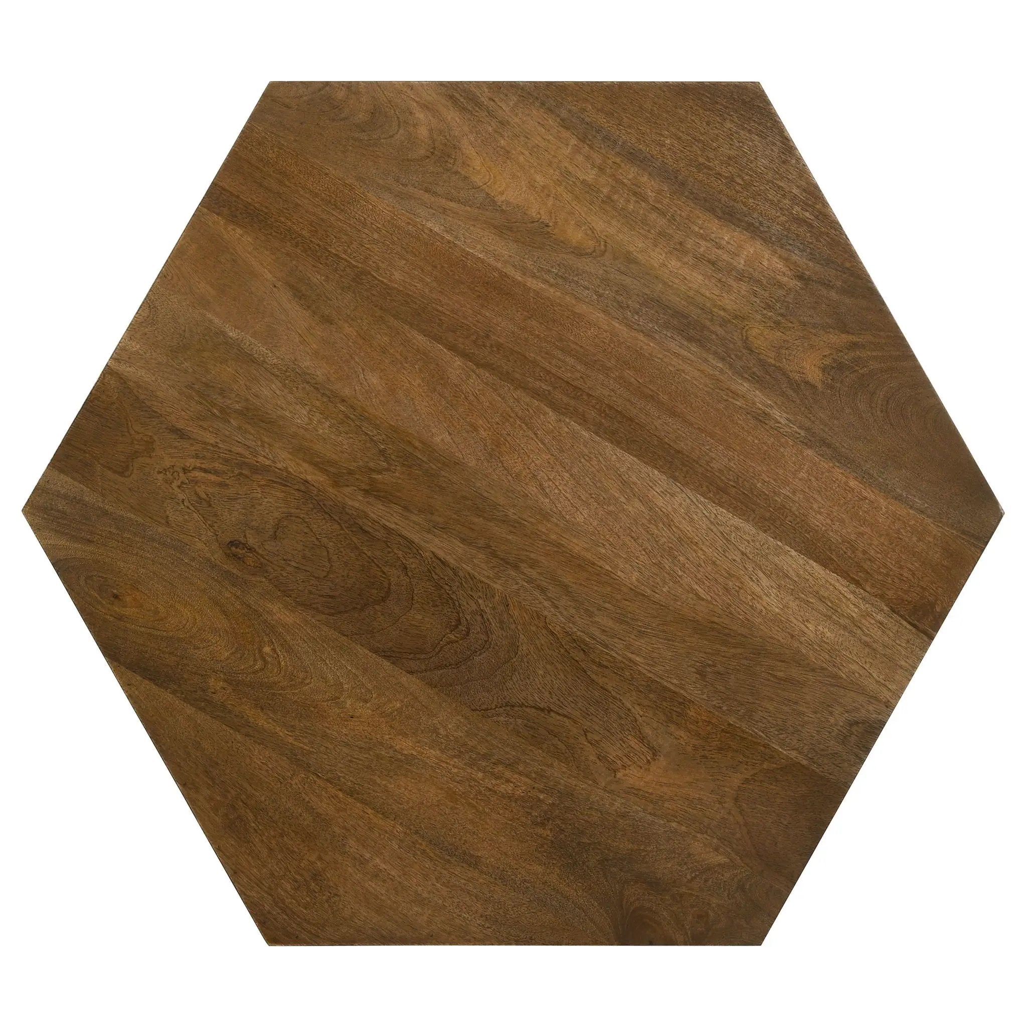 Zalika Hexagonal Solid Mango Wood Coffee Table Natural by Unique Piece Furniture