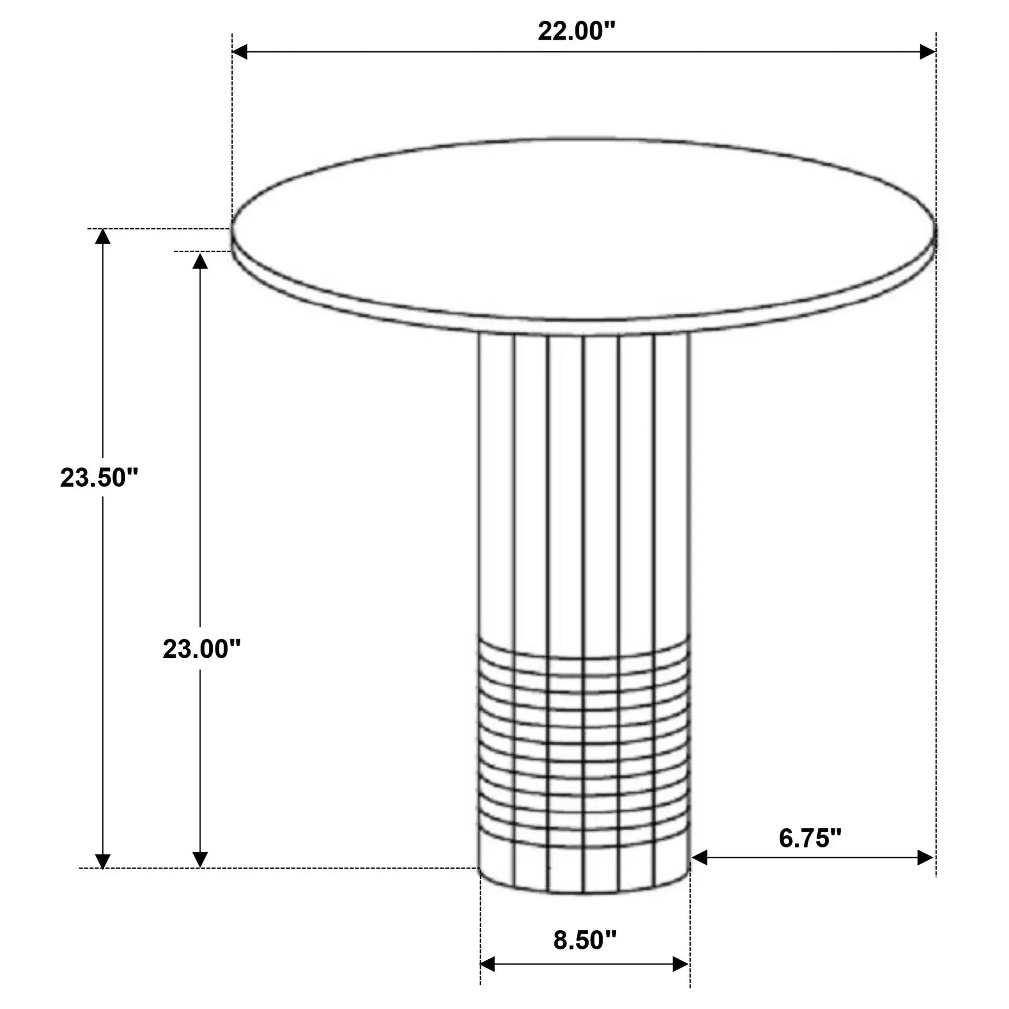 Astoria Round Genuine Marble Side End Table White by Unique Piece Furniture