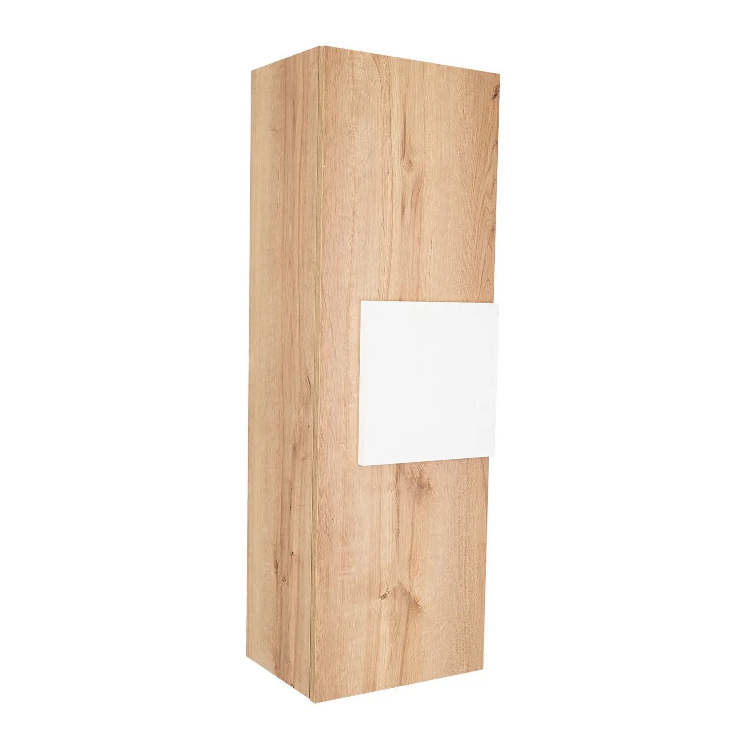 Medicine Single Door Cabinet, Three Shelves - Light Oak / White by Unique Piece Furniture