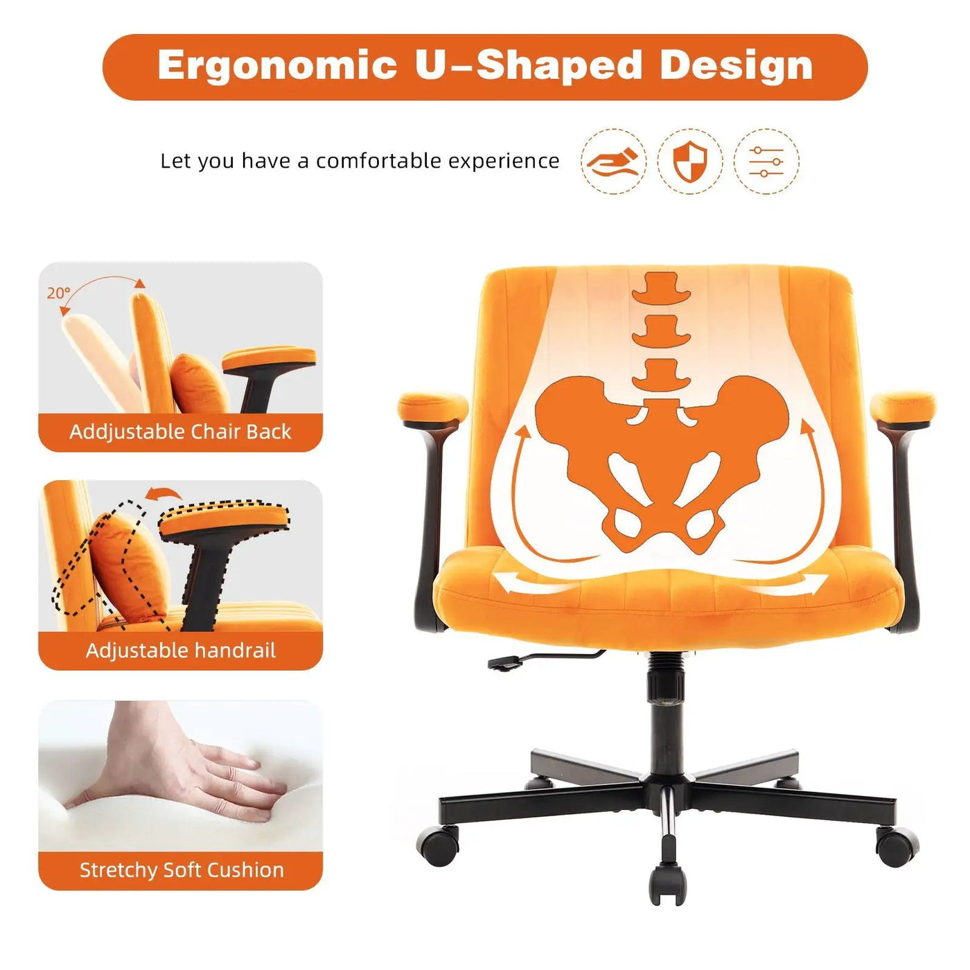 Criss Cross Armrest Office Chair With Wheels by HouseOfZazla