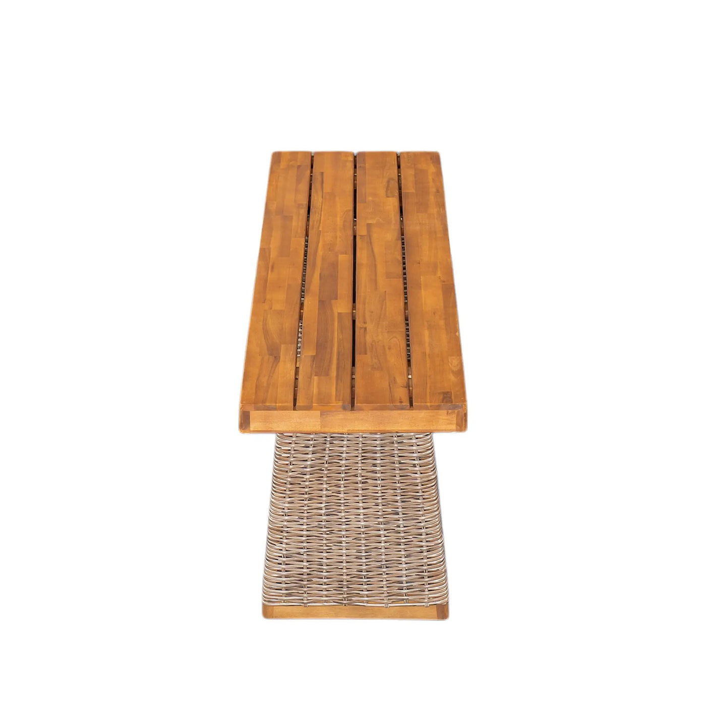 Outdoor Acacia Wood Bench Set of 2 with Teak Finish by HouseOfZazla