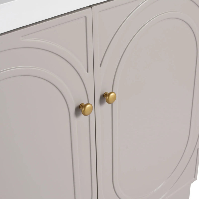 Modern Freestanding Bathroom Vanity With Soft Close Cabinet Doors