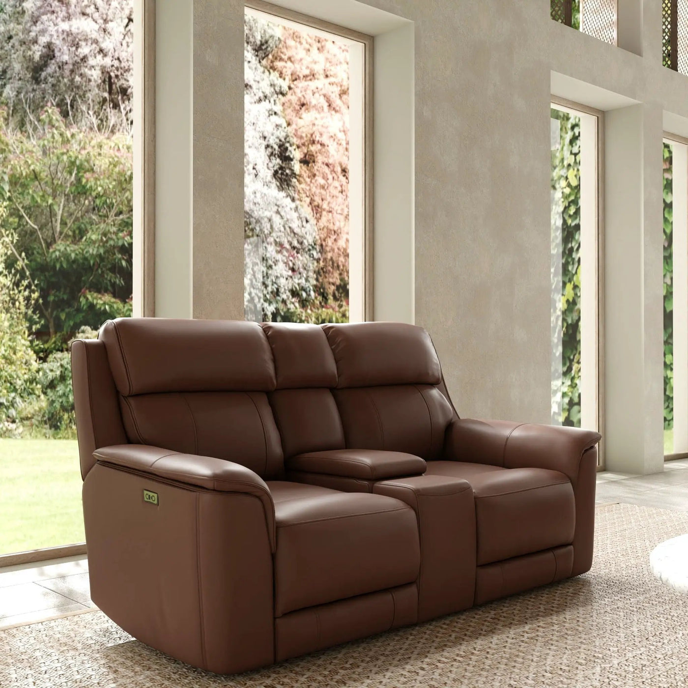 Oslo - Dual Power Reclining Loveseat With Console by HouseOfZazla
